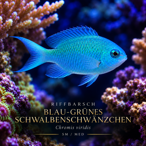 Riffbarsch Chromis viridis-Blau-Grünes Schwalbenschwänzchen ( sm/med )