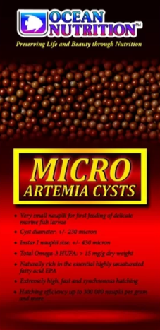 Ocean Nutrition Micro Artemia Cysts 430 micron >300.000 NPG
