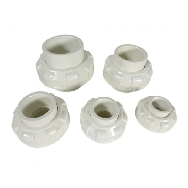 PVC Verschraubung 40 mm in Weiß