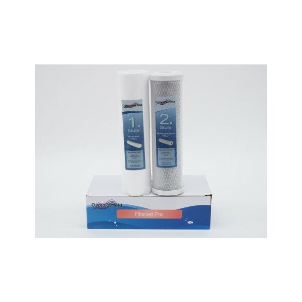 SET Filterset PRO Feinfilter / Kohlefilter Einsatz 10" für Pro Osmoseanlage