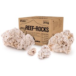 myReef-Rocks natürliches Aragonitgestein, Mix ( 4 Größen), 20kg